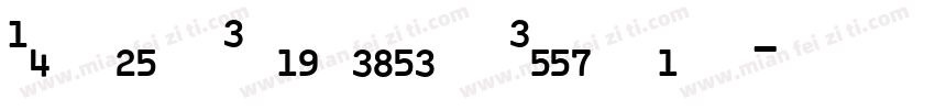 NumbersClaimcheck Regulart字体转换
